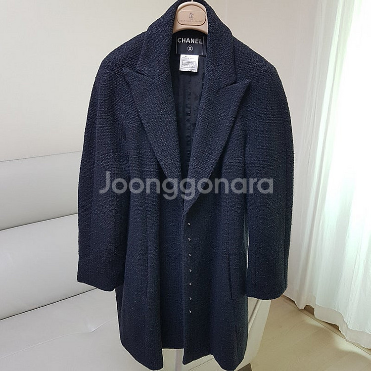 [66]정품 샤넬 자켓 롱코트 트위드 코트 샤넬코트 캐...--1