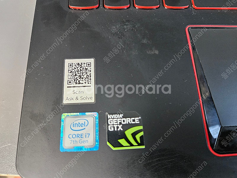 레노바 게이밍 노트북 i7-7700 16g GTX 10...--1