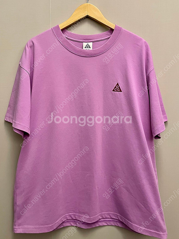 (XL)나이키 ACG LBR 자수 로고 반팔티셔츠 핑크...--0