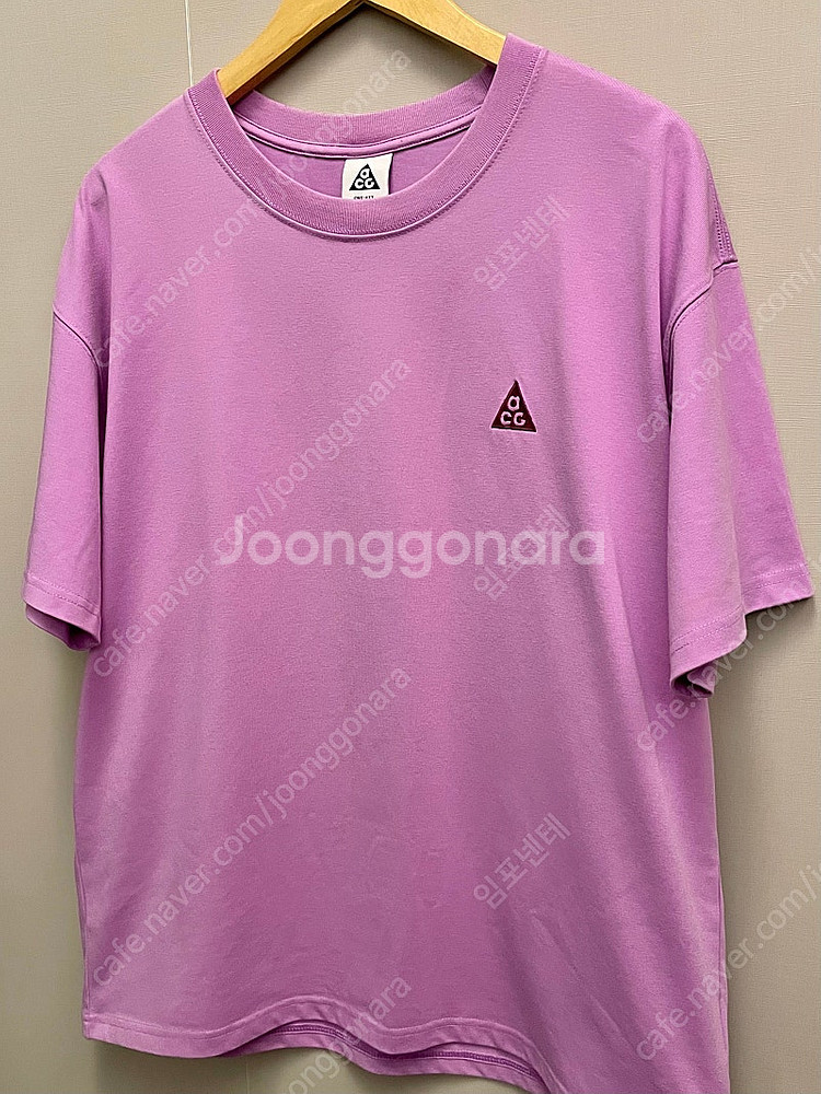 (XL)나이키 ACG LBR 자수 로고 반팔티셔츠 핑크...--2