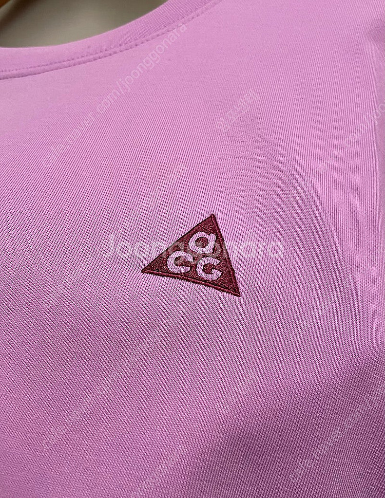 (XL)나이키 ACG LBR 자수 로고 반팔티셔츠 핑크...--4