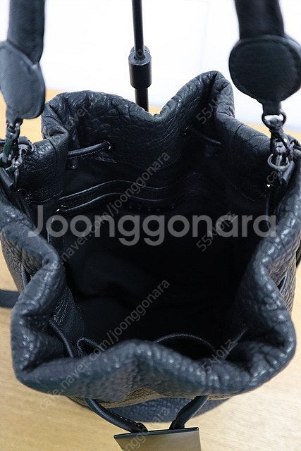 굿상아 가죽 버킷백 복조리 토트/숄더백--5