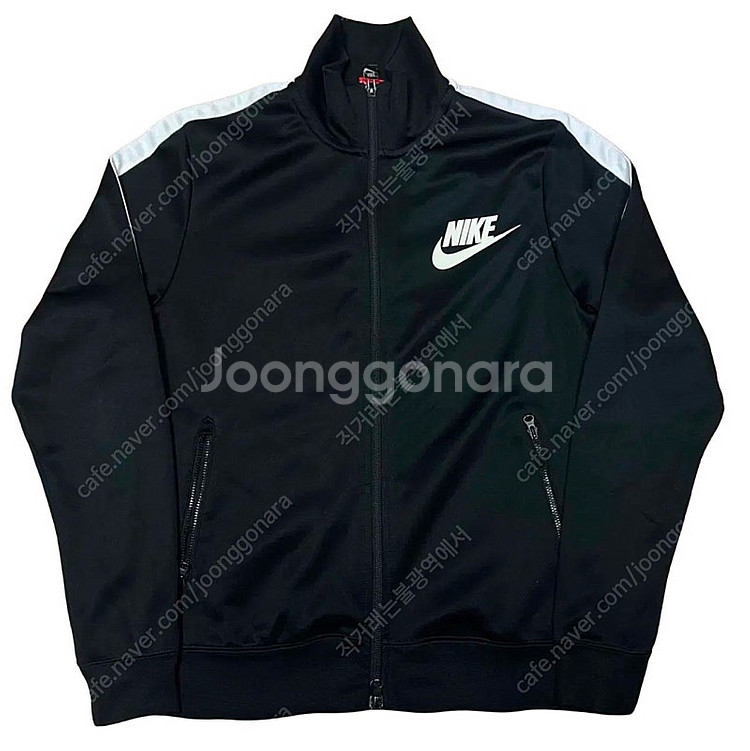 나이키 화이트 사이드라인 블랙트랙탑져지 100--0