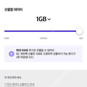 SKT 데이터 2G 1900원 선물