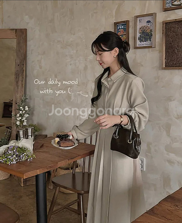 리리앤코 엔르티아 플리츠 원피스 베이지 사이즈1(44~...--0