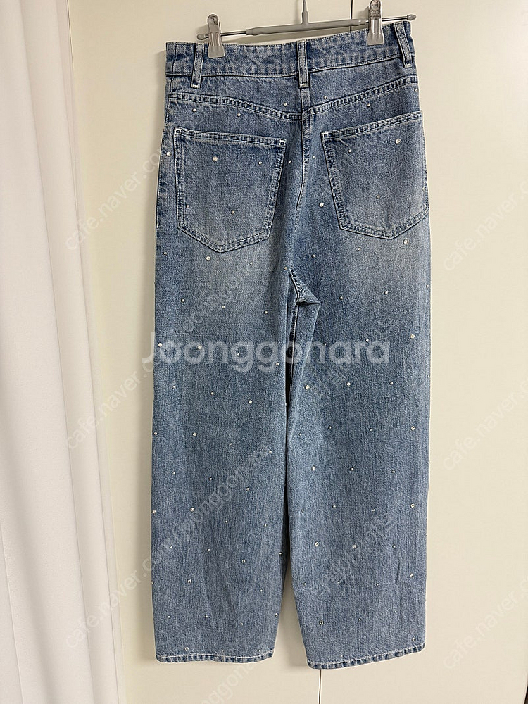 랑방 크리스탈 스터드 데님 팬츠 한섬--6