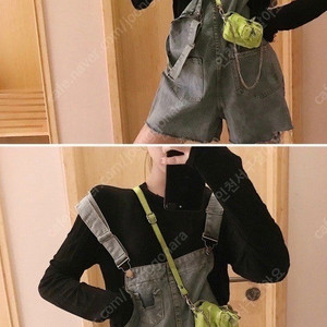거의새거 연청 멜빵바지 찢청반바지
