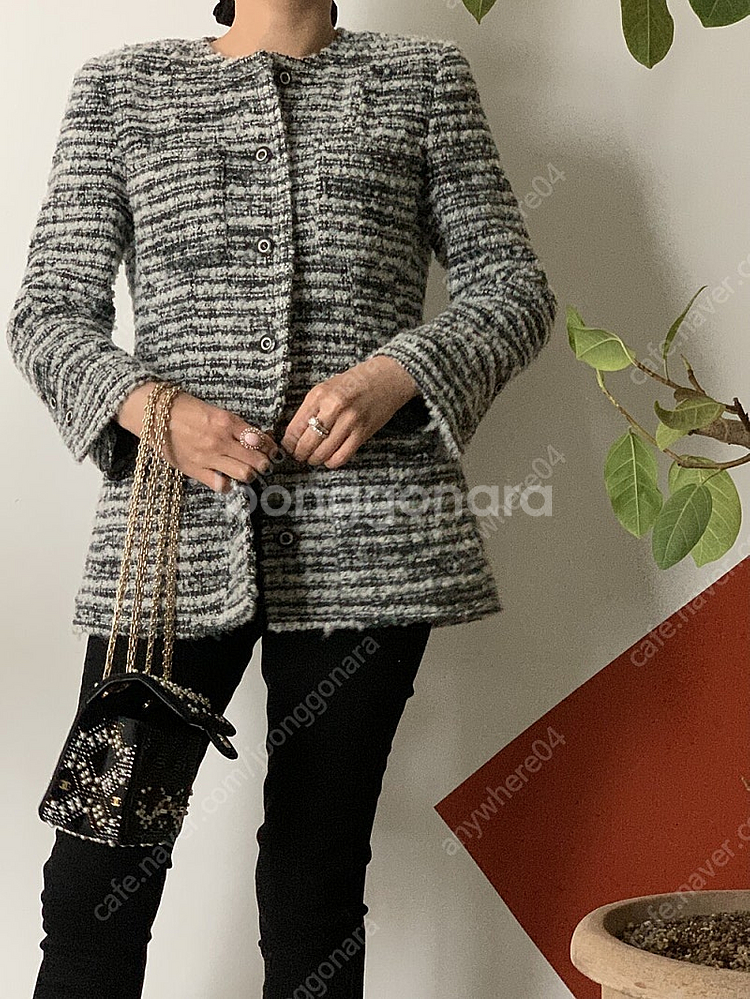 쎄모먼 르사쥬 트위드 자켓--0