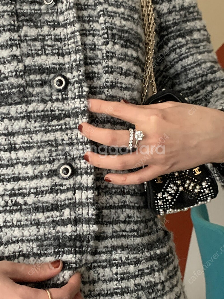 쎄모먼 르사쥬 트위드 자켓--1