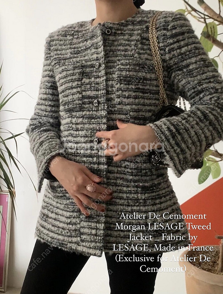 쎄모먼 르사쥬 트위드 자켓--5