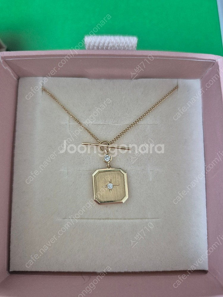 토글 디자인 14k 목걸이--0