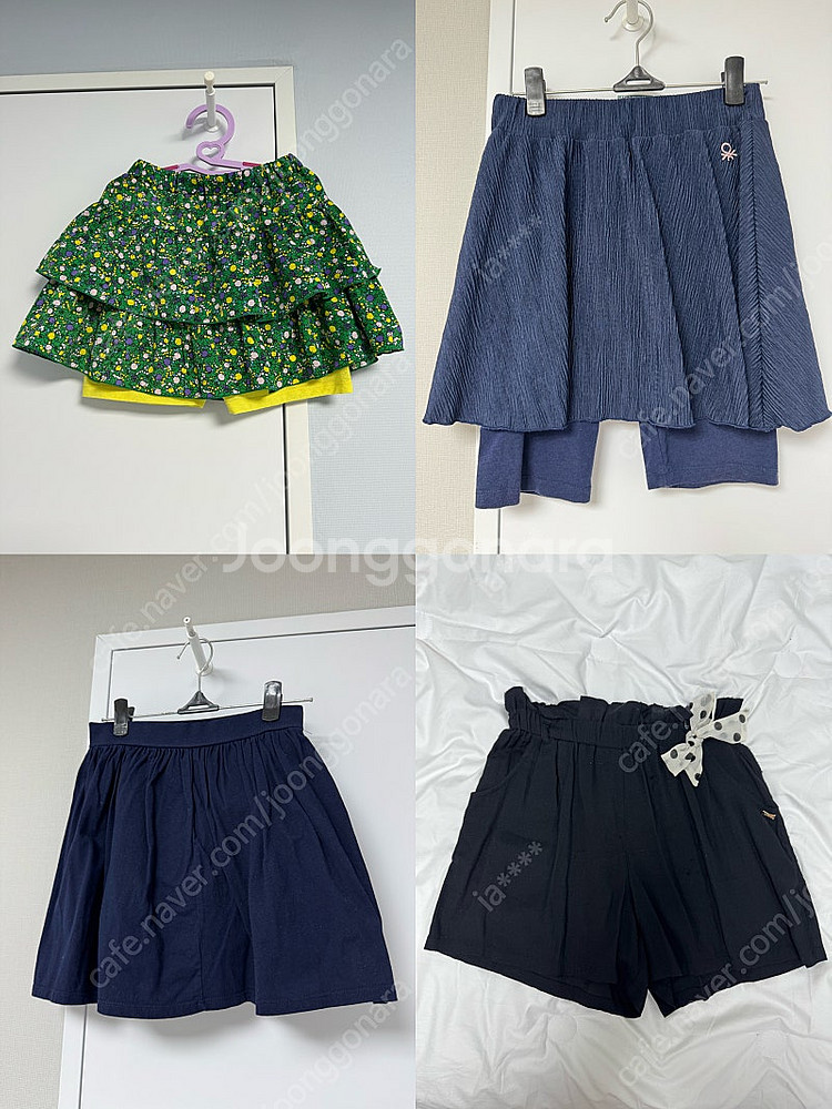 프렌치캣 베네통 티파니 갭 여아 치마 레깅스 & 반바지 4종 일괄--0