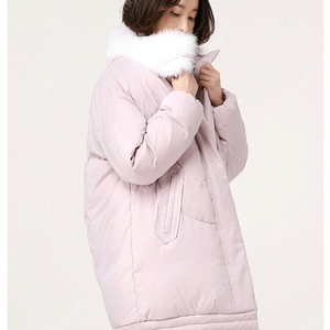 오즈세컨 핑크 폭스 덕다운 패딩 코트 자켓 점퍼 출근룩 프린세스 공주풍