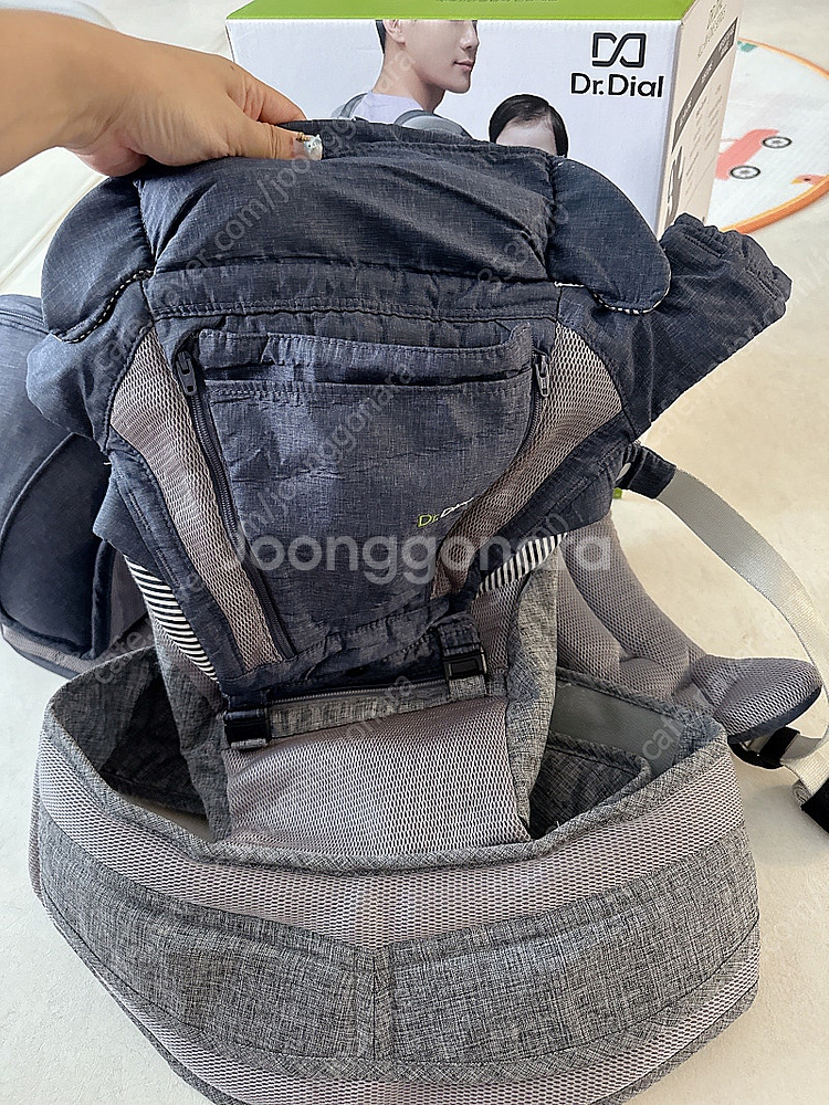 다크네이비 닥터다이얼 올인원 힙시트 아기띠 풀박스 침받...--1