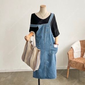 새상품 청멜빵 롱원피스 free