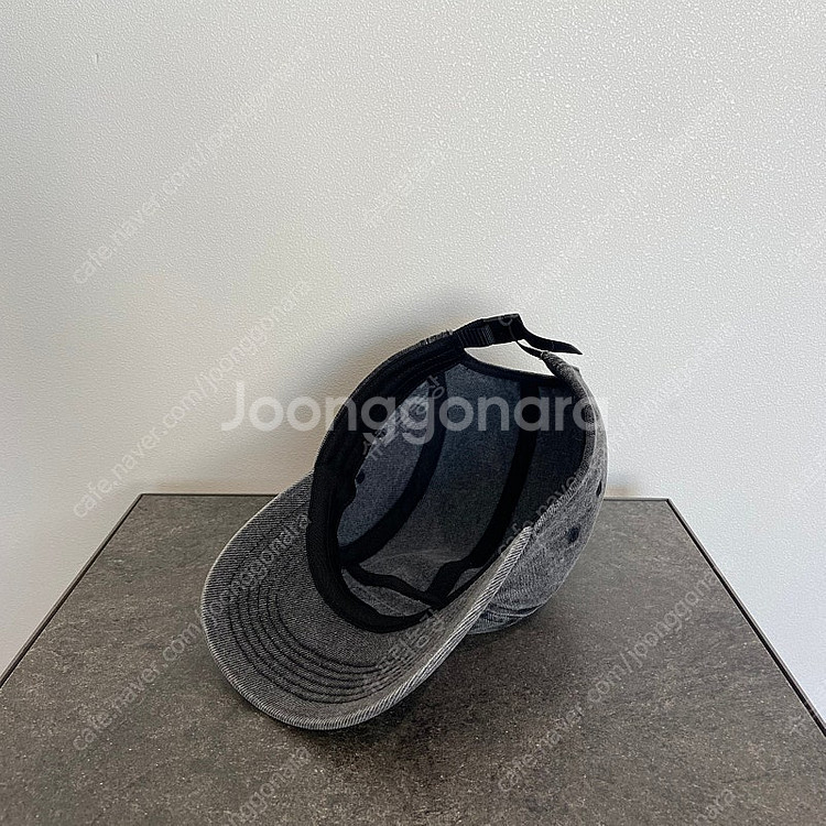 슈프림 22FW 워시드 데님 블랙 박스로고 캠프캡 모자--6