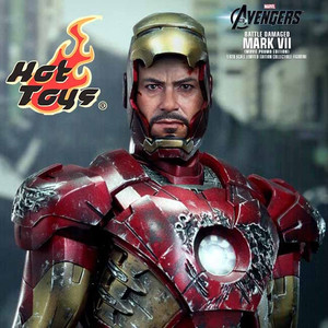 핫토이 아이언맨 마크7 배틀데미지 12인치 피규어 이미지