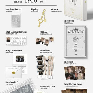 데이식스 5기 키트(멤버쉽 카드 제외) 새상품