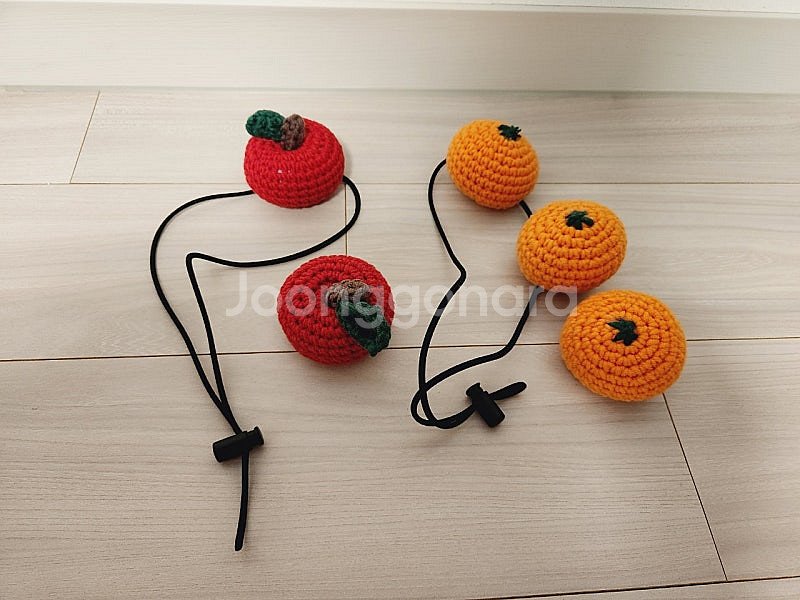 제주도 귤핀 사과핀 셀프촬영 뜨개--0