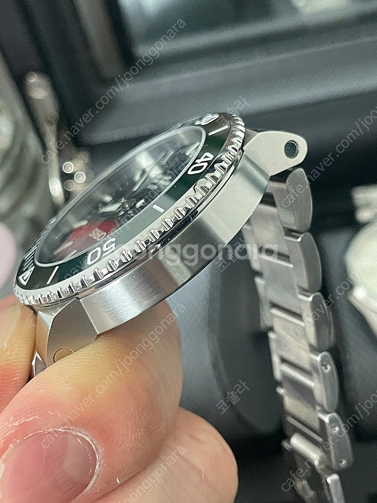 오리스 아퀴스(오리스 애커스) 43.5mm 그린 새상품...--3