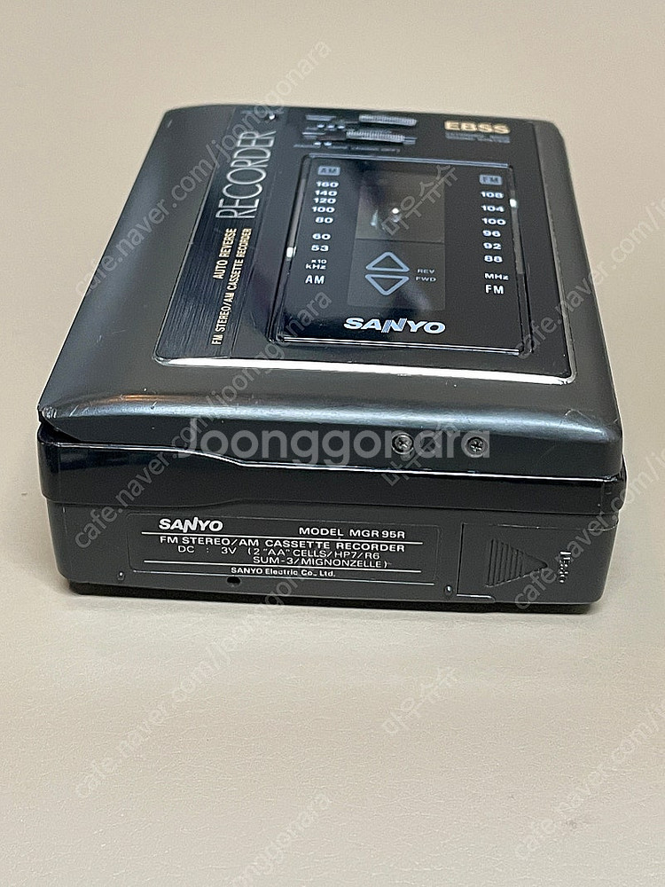 산요 SANYO 워크맨 기계식 카세트 라디오 작동MGR...--8