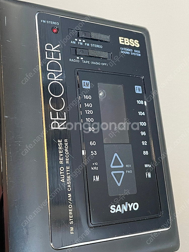 산요 SANYO 워크맨 기계식 카세트 라디오 작동MGR...--0