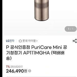 LG 퓨리케어 미니 공기청정기