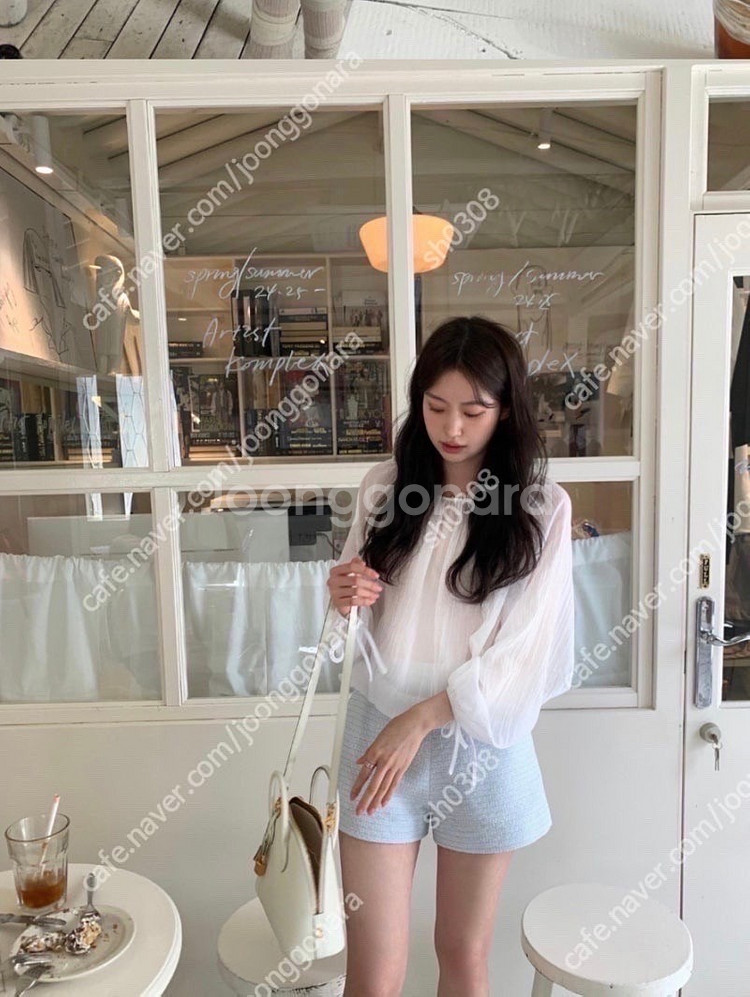 르플레인 프렌치 블라우스 새상품--0