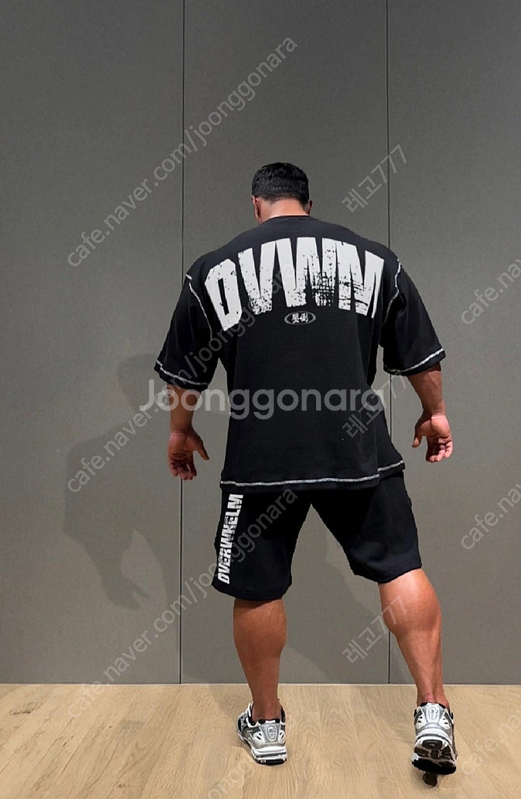 압도 OVWM 와플 오버핏 블랙 M [새상품]--0