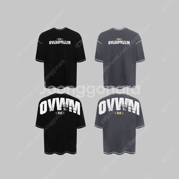 압도 OVWM 와플 오버핏 블랙 M [새상품]--2