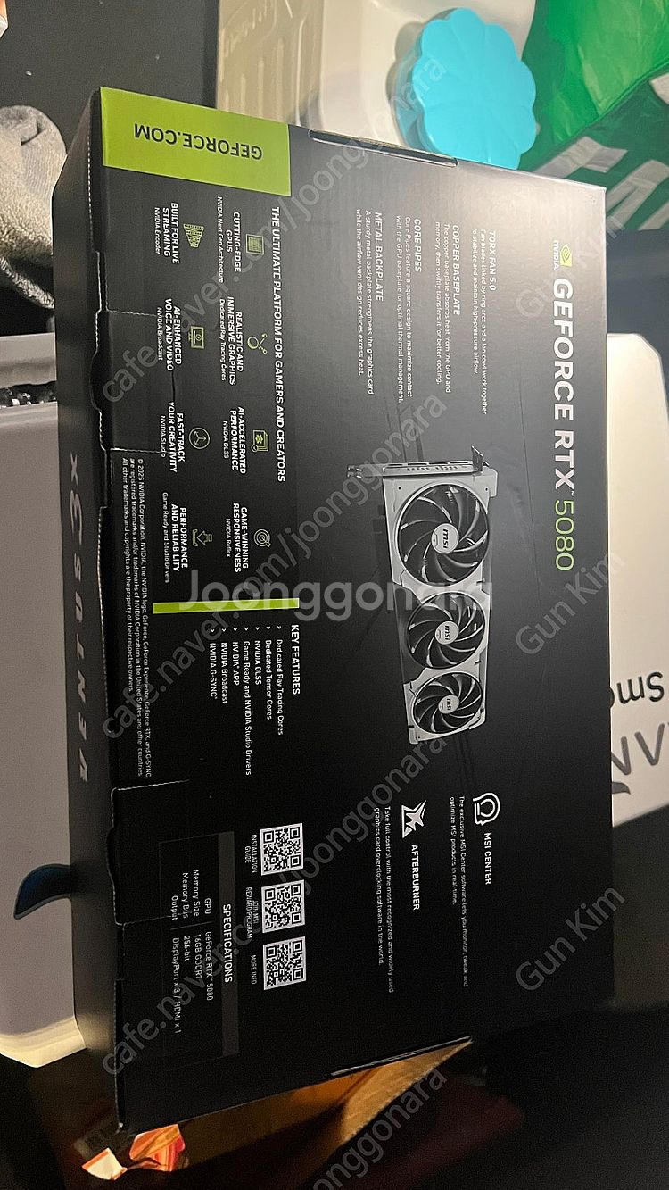 MSI RTX 5080 Ventus 3X 풀박스 새제품--1