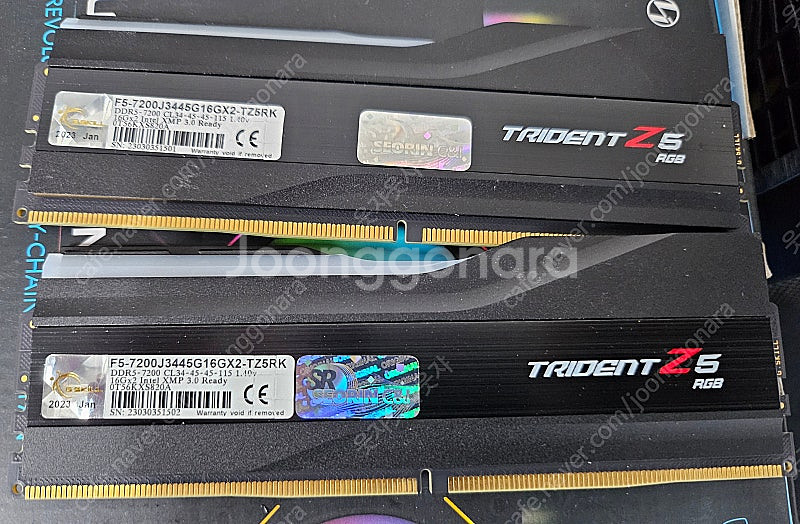 지스킬 DDR5 7200 16g x 2--0