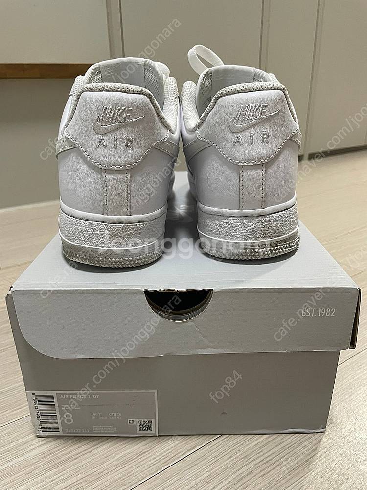 NIKE AIR FORCE 1 '07 (315122 111), 나이키 에어포스1 '07, 화이트 260mm--2