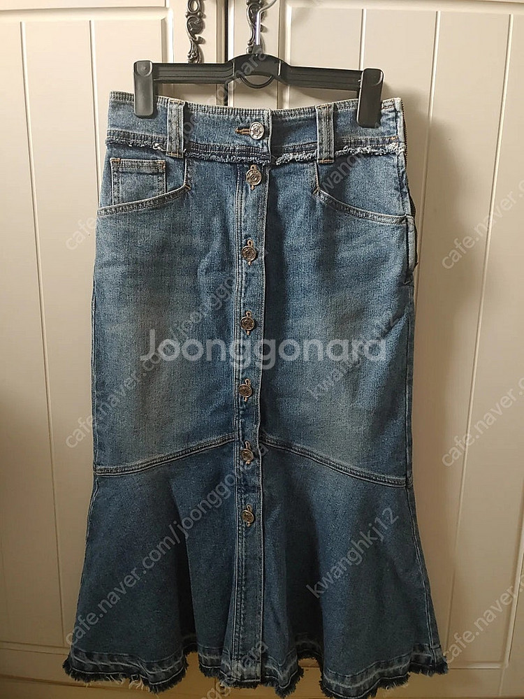 한섬 오브제 데님 스커트--0