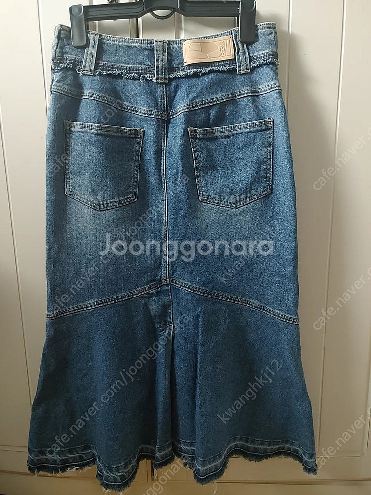 한섬 오브제 데님 스커트--1