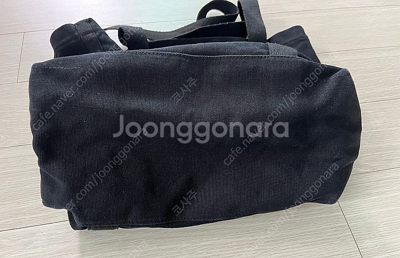 메종키츠네 블랙 에코백 토트백 캔버스 소재--5