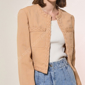 한섬 랑방 린넨 블렌드 케이블 자켓 택포40(정상125만)