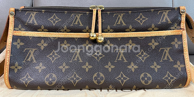 루이비통 모노그램 빈티지 포핀코트 롱 크로스백--1