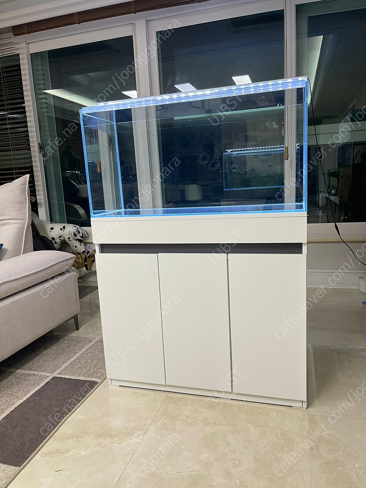 (경기 북부) 프리미엄 3자 광폭 수조 올디아망 90x45x45 8T 노메이커 축양장 어항 받침대 뚜껑 세트 A급 ...--0