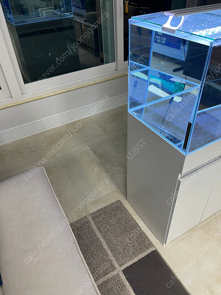 (경기 북부) 프리미엄 3자 광폭 수조 올디아망 90x45x45 8T 노메이커 축양장 어항 받침대 뚜껑 세트 A급 ...--3