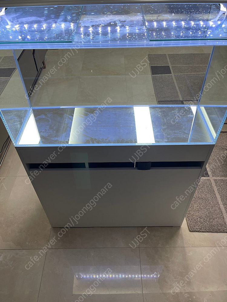 (경기 북부) 프리미엄 3자 광폭 수조 올디아망 90x45x45 8T 노메이커 축양장 어항 받침대 뚜껑 세트 A급 ...--7