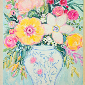 꽃그림 꽃병 작가 그림 원화