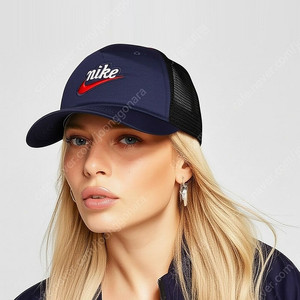 NIKE 나이키 초레어 [네이비/레드] 클래식 빨곤 스우시 런닝 볼캡 메쉬캡 트러커 모자