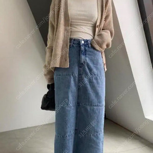 롱 데님스커트 청스커트 라룸 어텀 롱스커트 어리틀빗 매니크