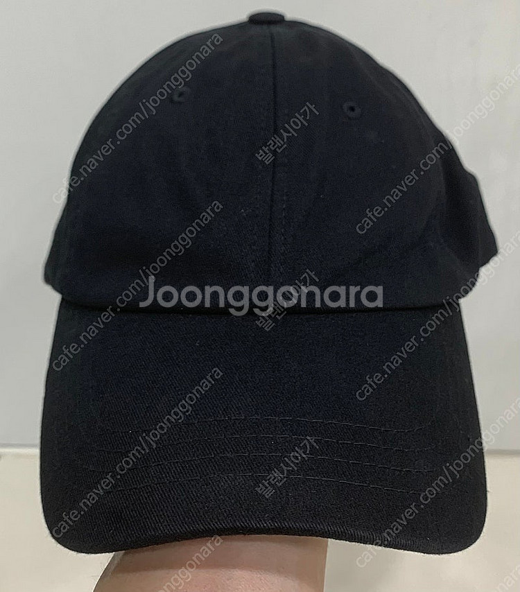 [OS]피스마이너스원 초판 롱 스트랩 볼캡 블랙 모자 ...--1