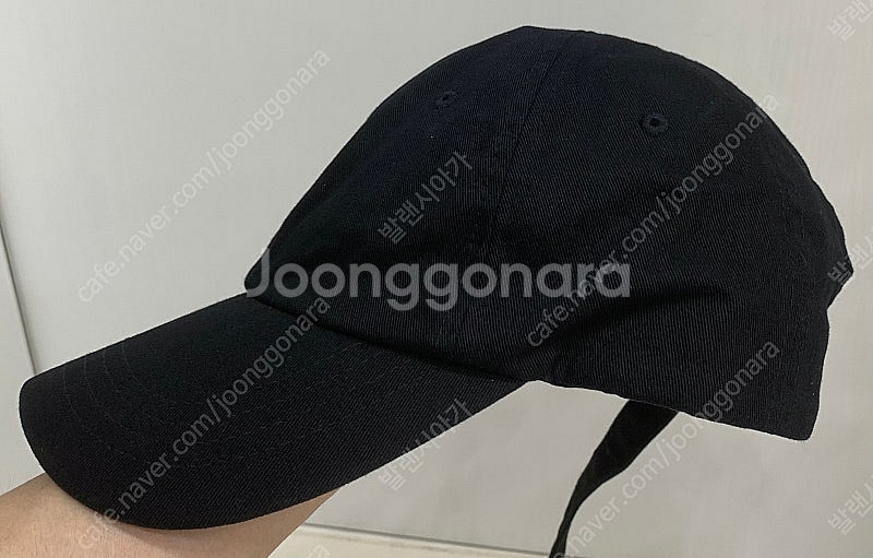 [OS]피스마이너스원 초판 롱 스트랩 볼캡 블랙 모자 ...--2