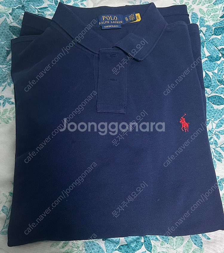 폴로 랄프로렌 네이비 폴로긴팔카라티xl--0