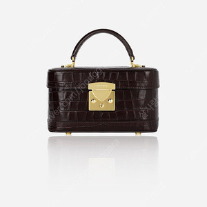 더로랑 Halfmoon box bag - 다크초콜릿 크로커