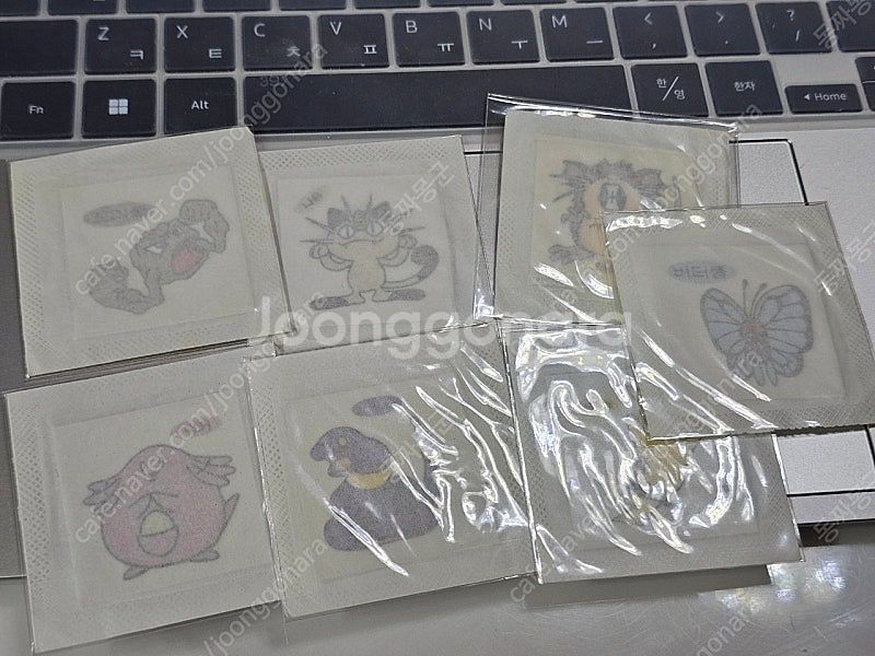 포켓몬 띠부띠부씰 구버전 미개봉 꼬마돌 나옹 아보 버터...--0