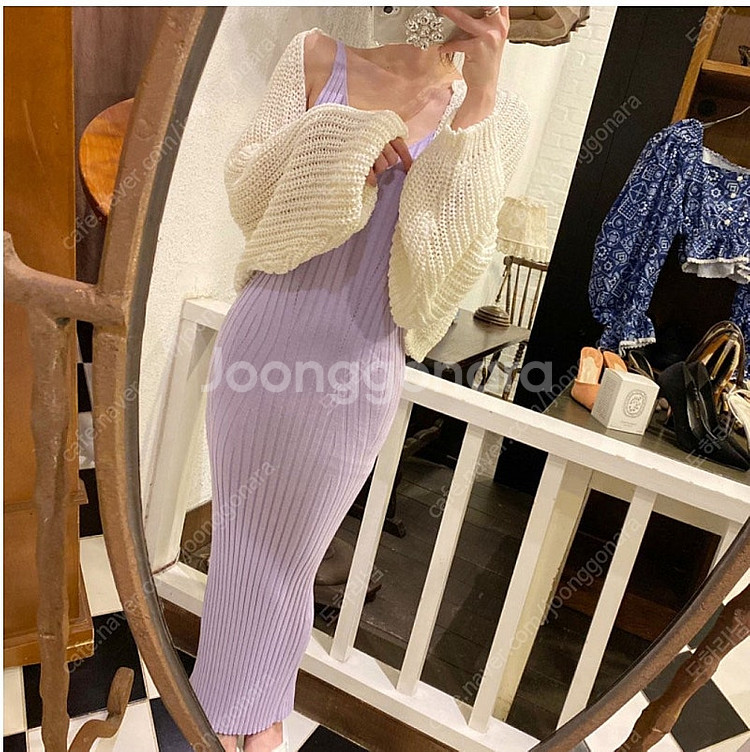 [미사용]여성 수블링 그물 볼레로 가디건 아이보리--1